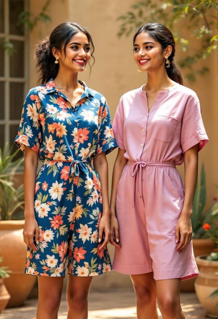 cotton short jumpsuit
