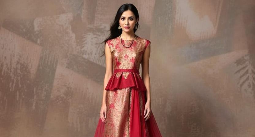 brocade dress set