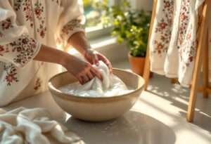 carirng of chikankari kurta