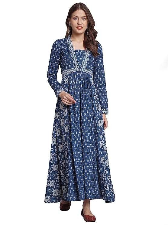 Women's Alia Cut Anarkali Cotton Kurta