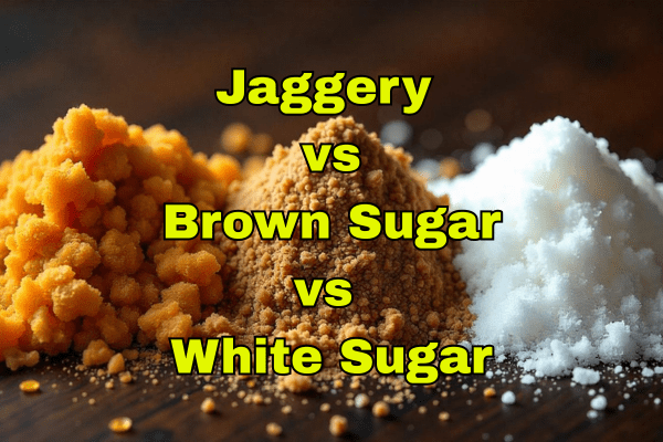 jaggery vs brown sugar vs white sugar