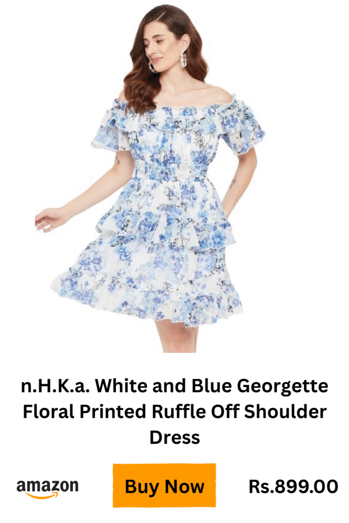 off shoulder ruffle dress