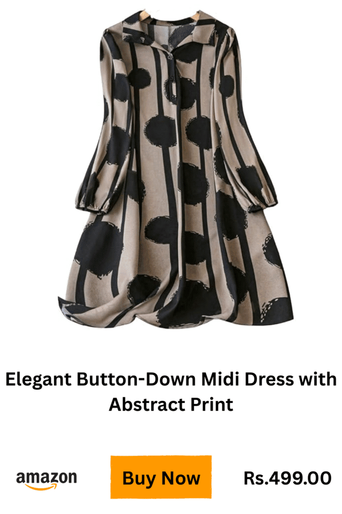 Polo Collar Neck Style Midi Tshirt Dress (3)