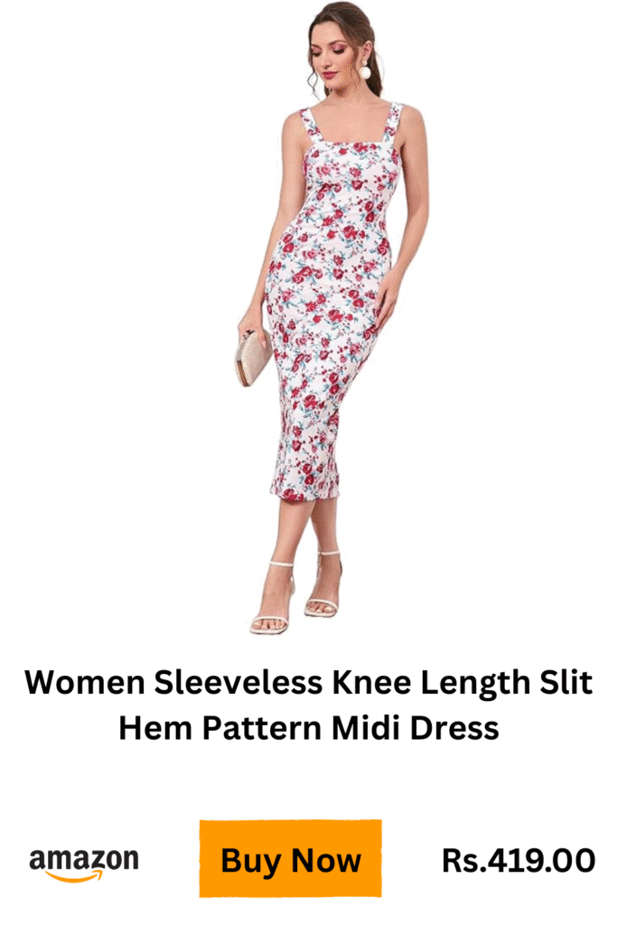 soft print pencil dress