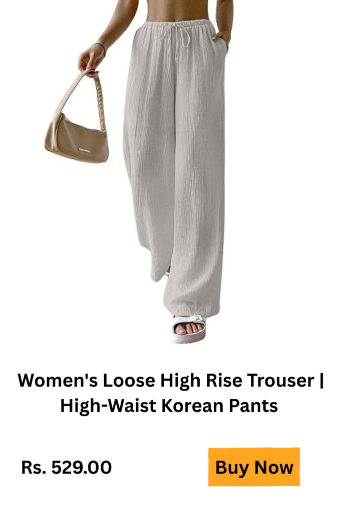 white high waist trouser