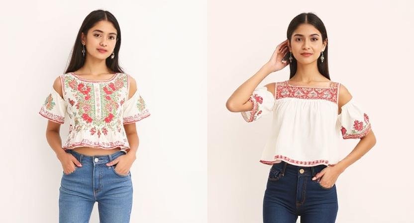 Trendy Indo Western Outfits for Girls: Fusion Fashion at Its Best 3 fusion top with jeans