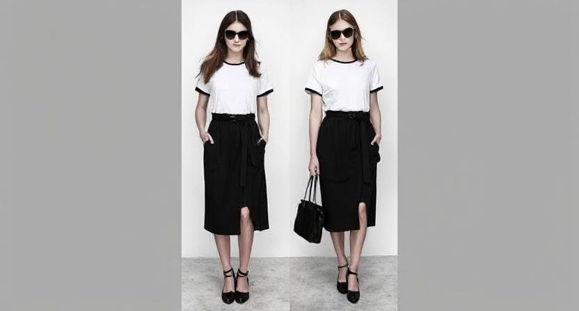 monochrome dress