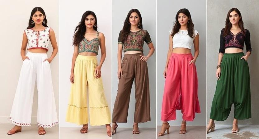 Trendy Indo Western Outfits for Girls: Fusion Fashion at Its Best 4 top with palazzho pant