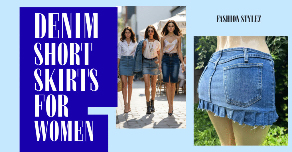 denim short skirts for women